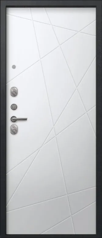 Товар Дверь A-03 черный сатин - кашемир белый DIS007331